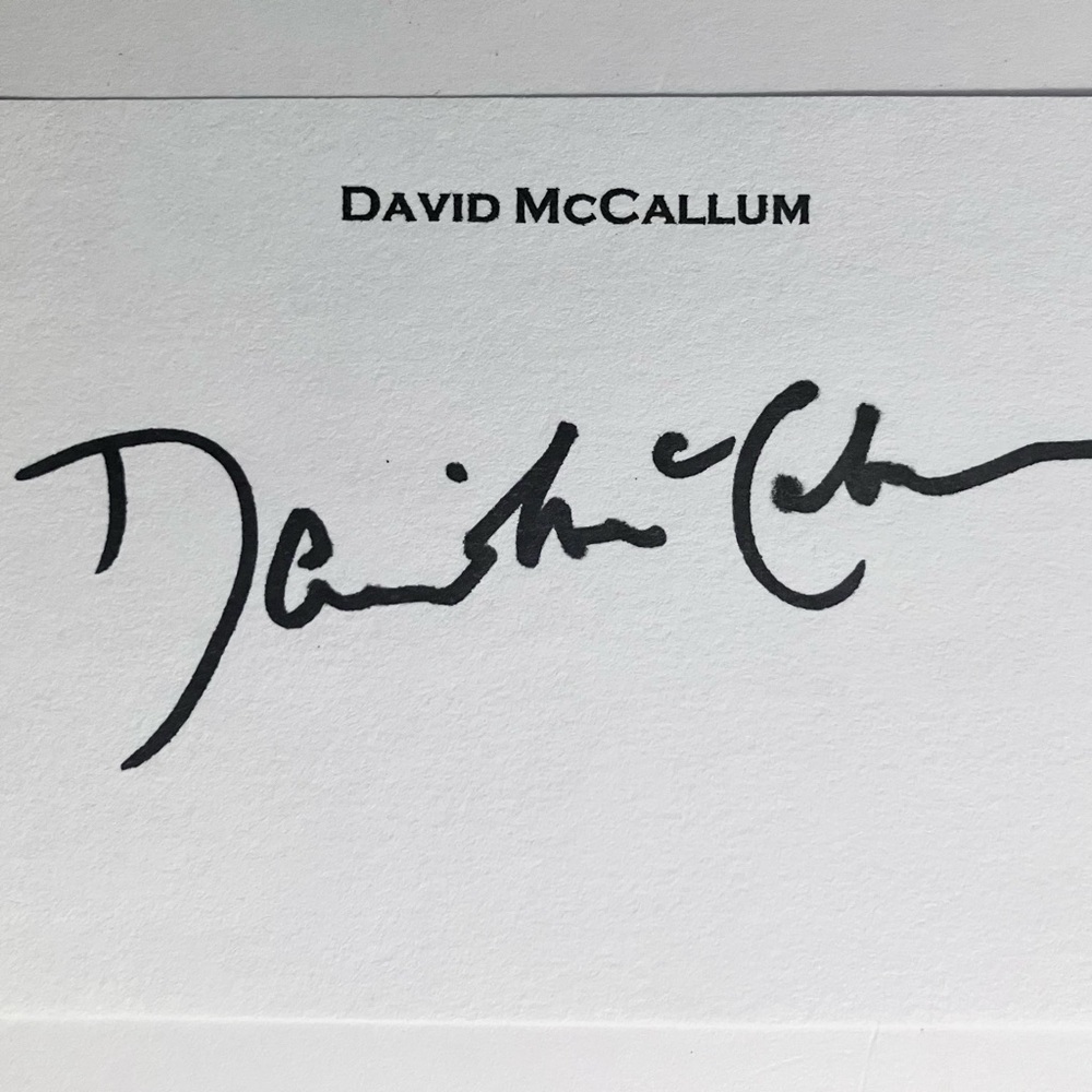 NCIS Signed 3x5 Card / DAVID McCALLUM (1933-2023) As Ducky / MAN FROM U.N.C.L.E.
